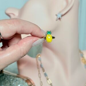 ⚜️ Pineapple Charm Ring 🍍